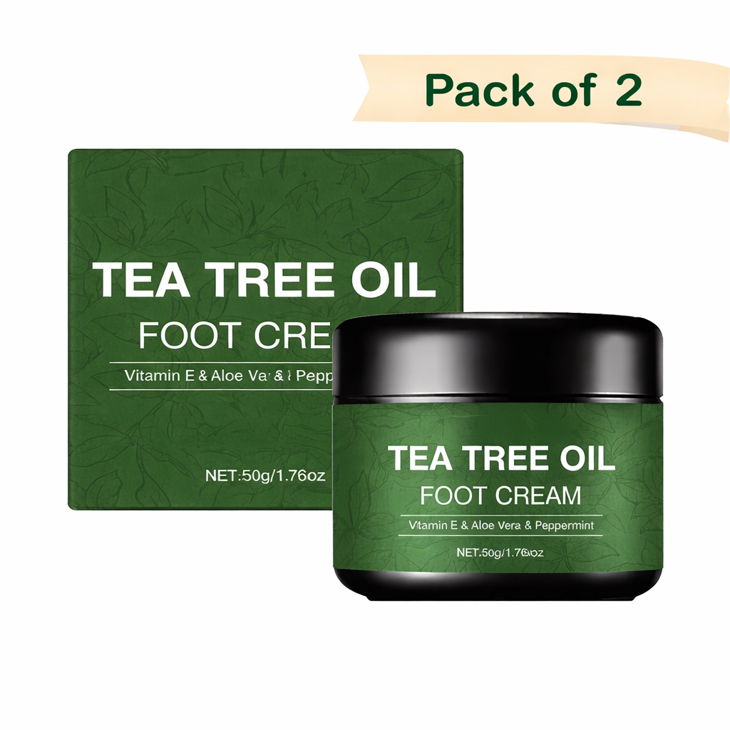 TEA TREE OIL FOOT CREAM Deep Moisturizing & Soothing Foot Care for Soft Smooth Skin(PACK OF 2)