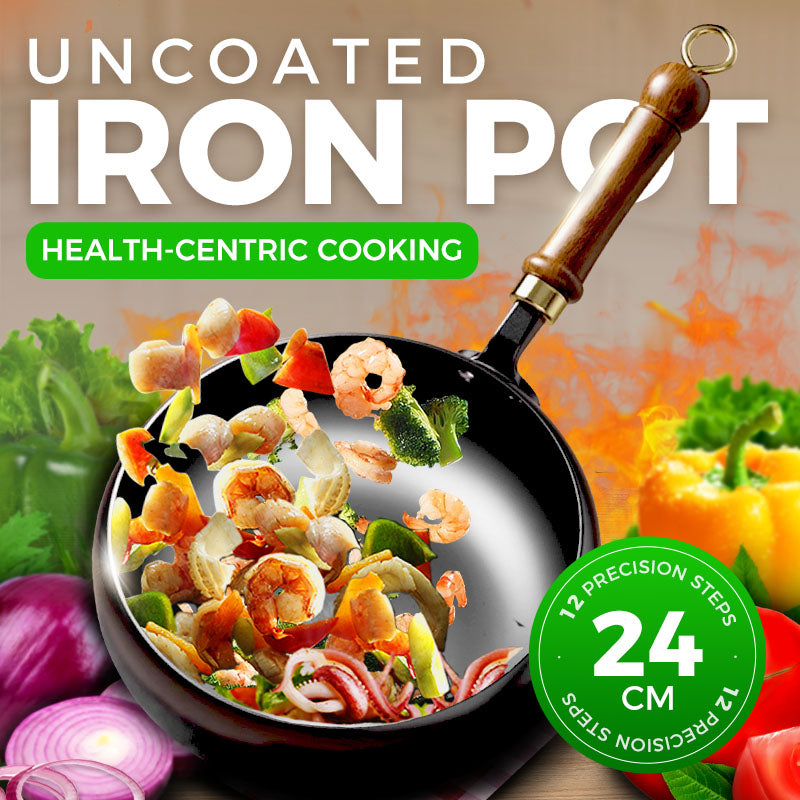 Uncoated Thick Iron Pot