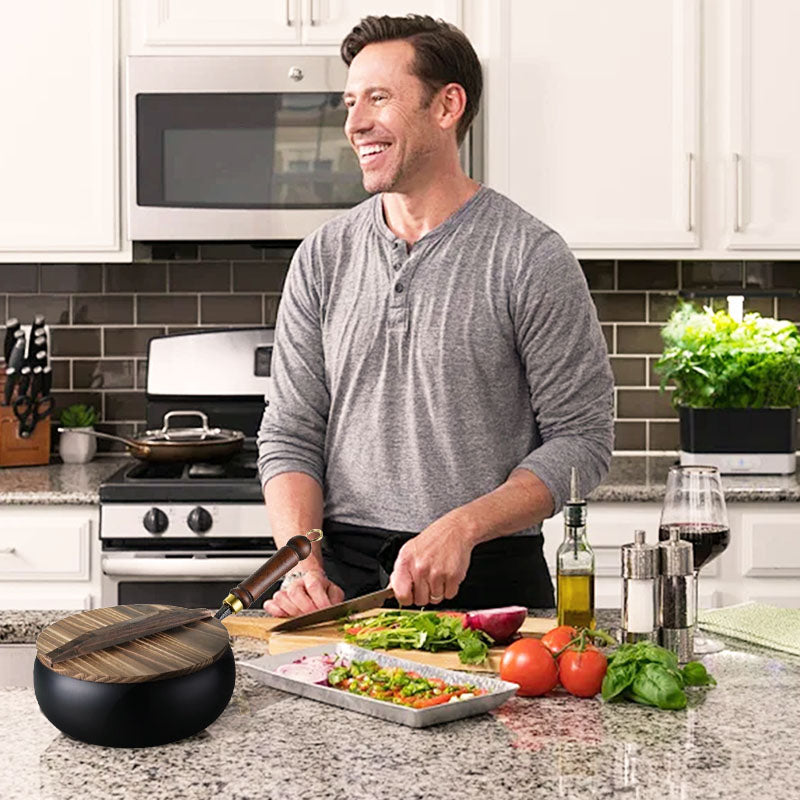 Uncoated Thick Iron Pot