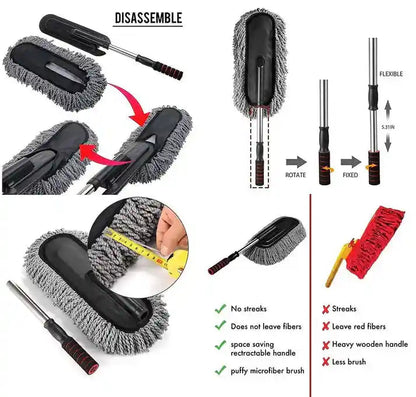 Extendable Microfiber Cleaning Brush and Get Microfiber Roll Worth Rs. 599/- FREE!!