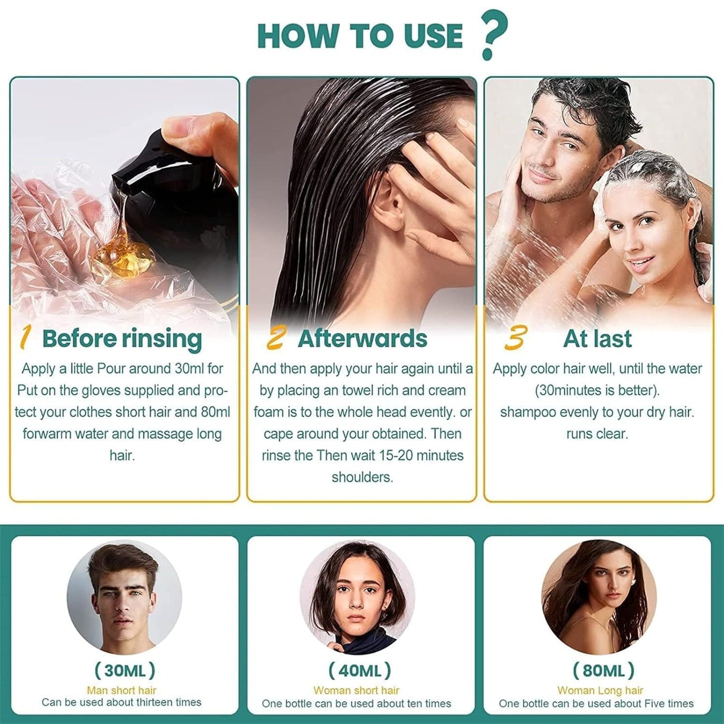 Triple Action Black Hair Dye Shampoo