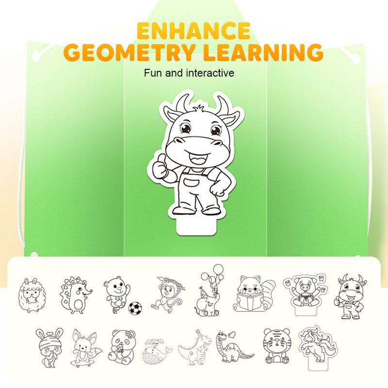 ⏰Last Day Promotion 49% OFF👶✨Pull String 3D Geometry Learning Book