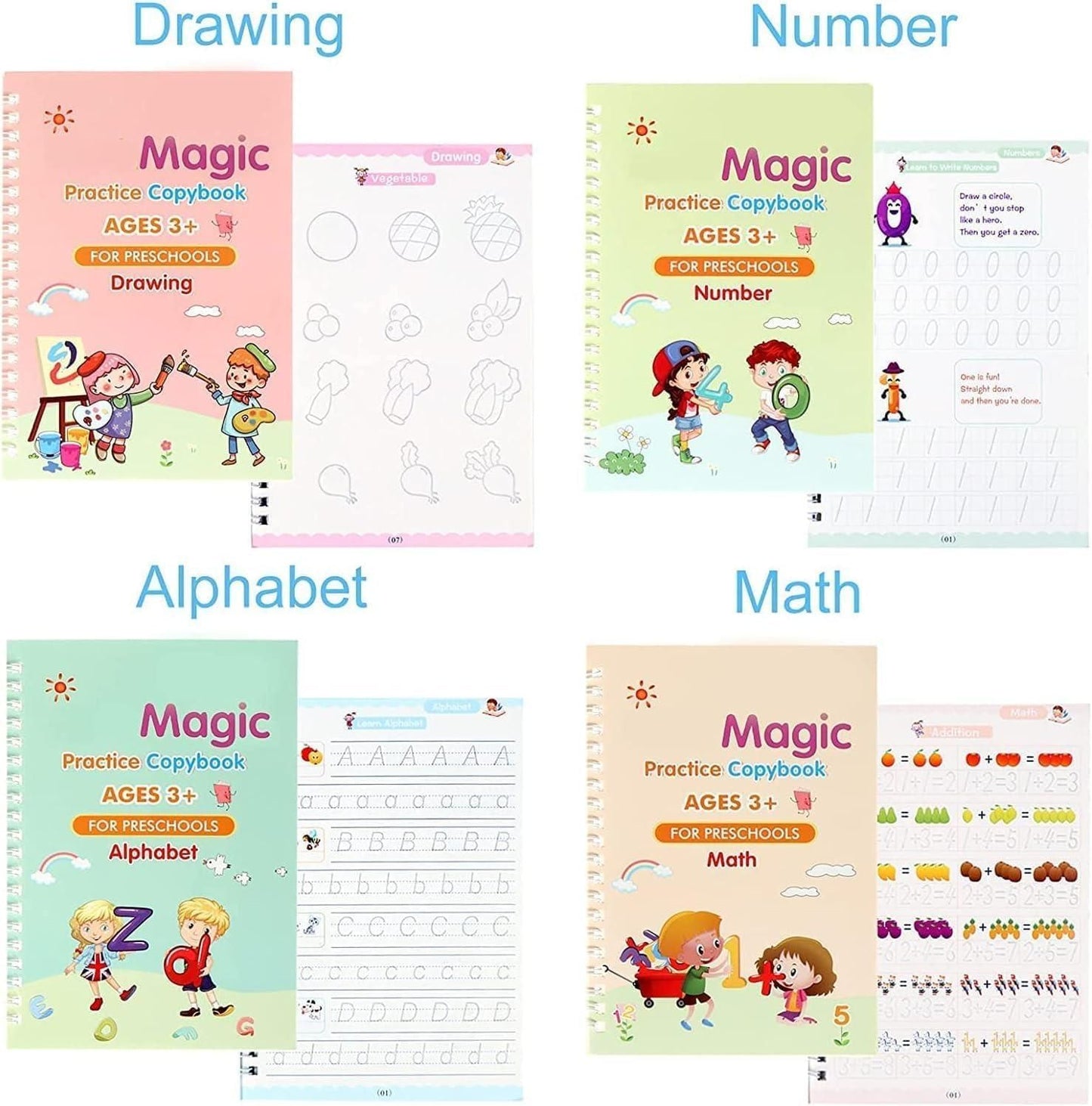 Reusable Grooved Handwriting Workbook for Kids