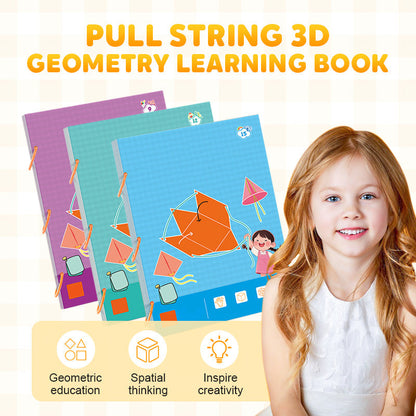 ⏰Last Day Promotion 49% OFF👶✨Pull String 3D Geometry Learning Book