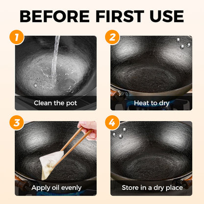 Uncoated Thick Iron Pot