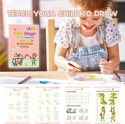 Reusable Grooved Handwriting Workbook for Kids