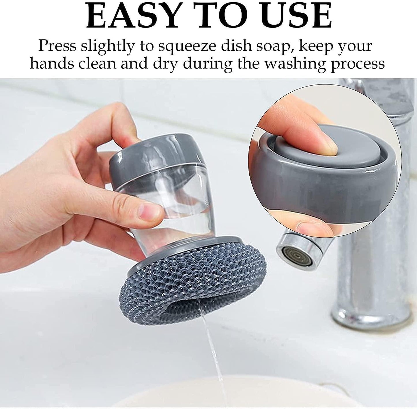 2 in 1 Liquid Soap Dispensing Palm Brush