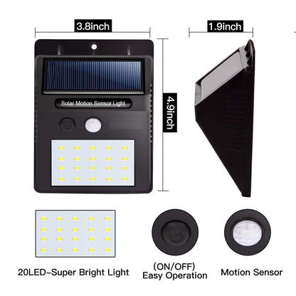 Outdoor Solar Clip Light with Motion Sensor
