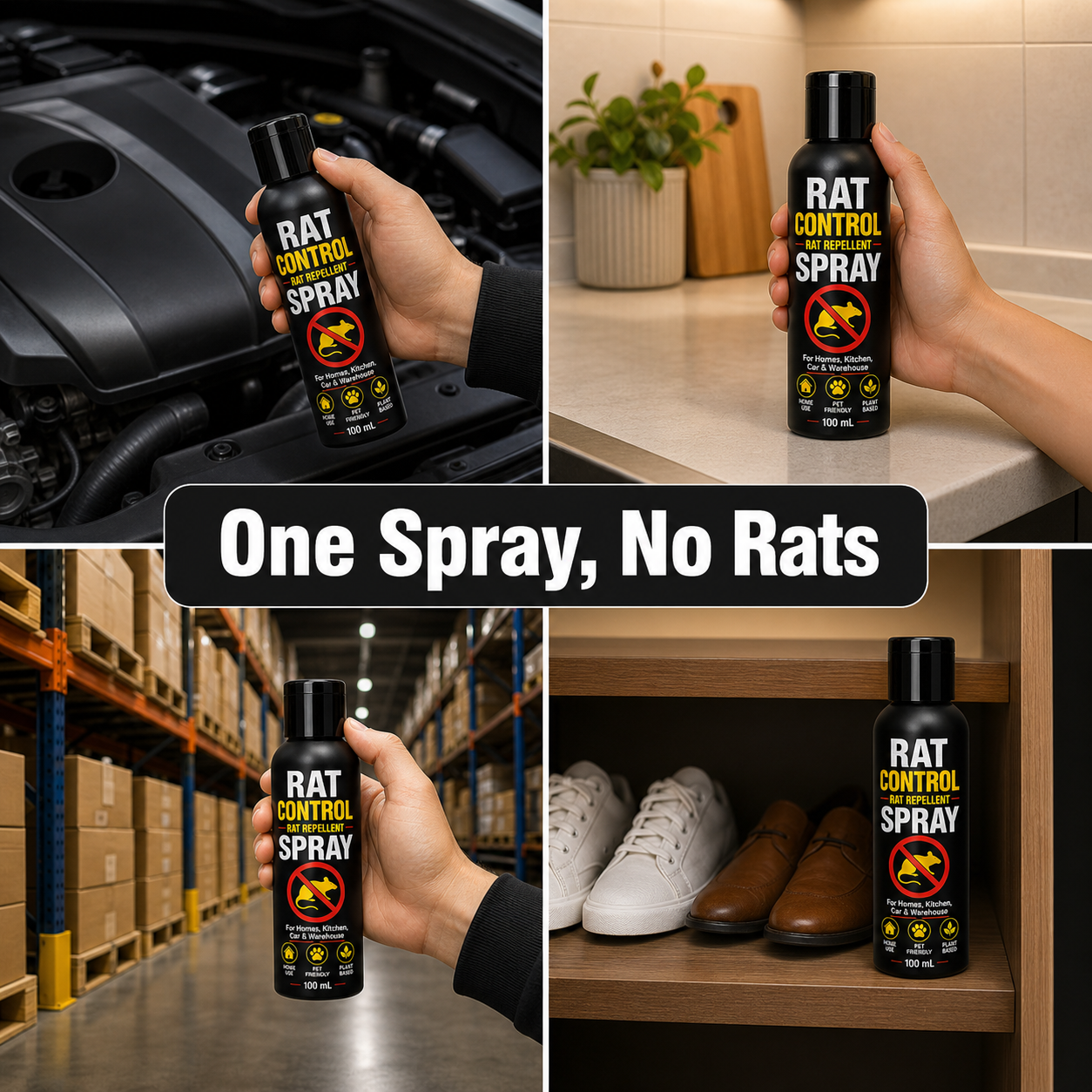 Rat Control - Rat Repellent Spray | BUY 1 GET 2 FREE!