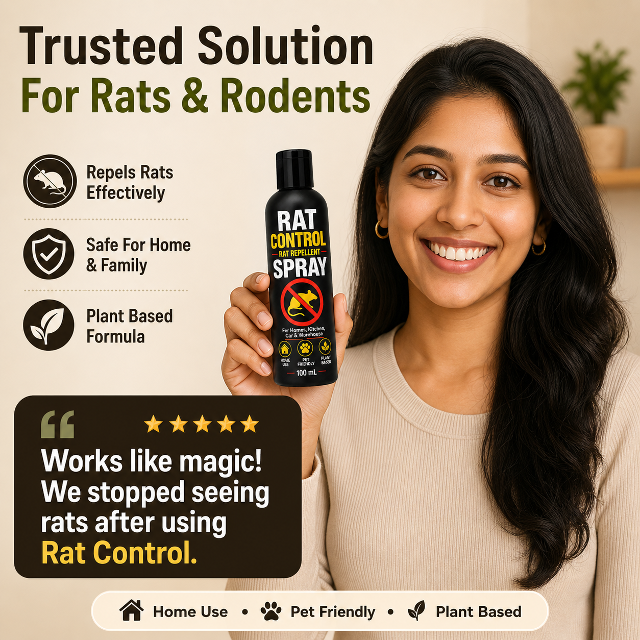 Rat Control - Rat Repellent Spray | BUY 1 GET 2 FREE!
