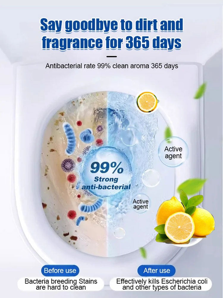 🔥BUY 2 GET 3 FREE🔥Lemon Scent Toilet Bowl Cleaner Tablets